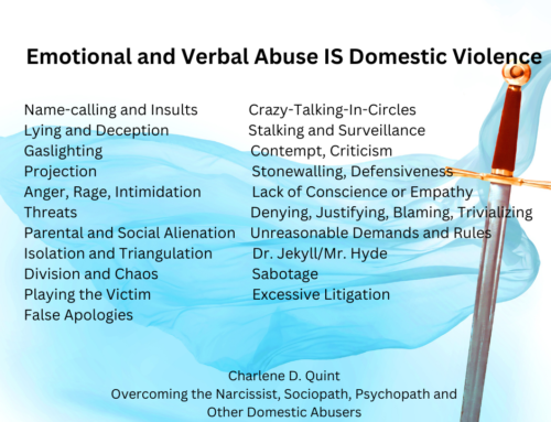 Emotional and Verbal Abuse IS Domestic Violence: The 20 Most Common Tactics of Emotional and Verbal Abuse